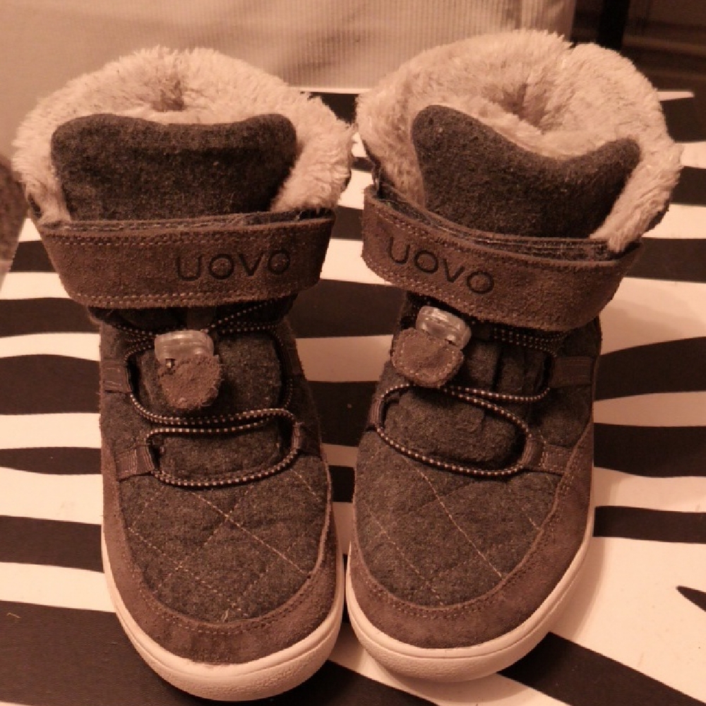 OVO Kids Charcoal Cozy Boots